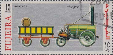 1969 г. 31 марта.  Разм. рис. 50 х 26 мм. Многоцветная печать на белой бумаге. Зубц. 13 1/2 и Б.З. С клеем. В центре паровозы и электровозы различных марок. Название страны и номинал на английском и арабском языках.